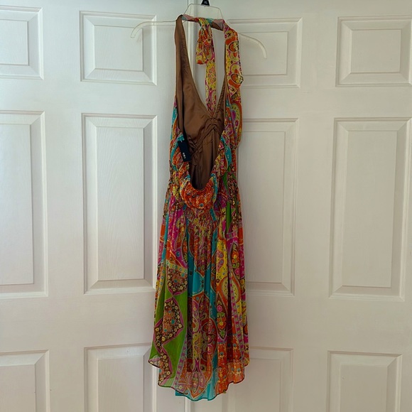 Beautiful multi color flowy backless dress perfect for the summer. - Picture 2 of 2